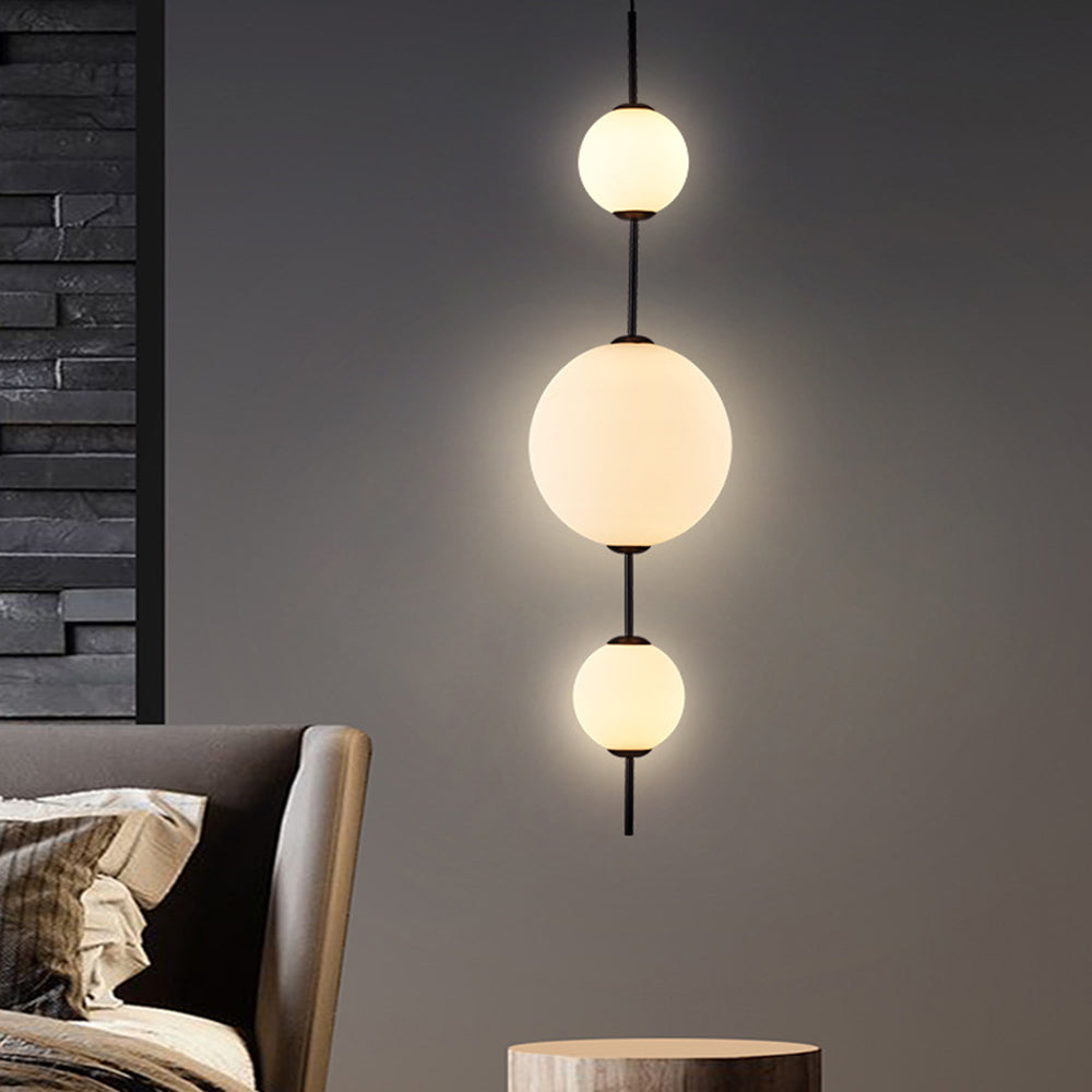 Glass And Metal Durable Ball Pendant Light