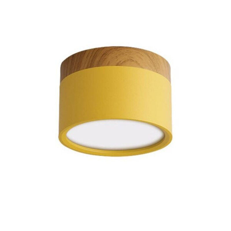 Metal Cylindrical Contemporary Flush Mount Ceiling Light Colours