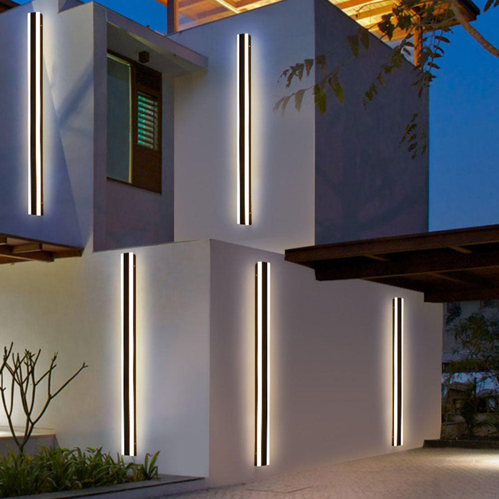 Integrated Shelf With Outdoor Symmetrical Wall Light