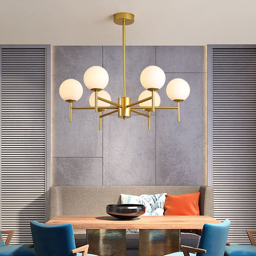Pendant Glass Globe Light Elegant With Warm Glow