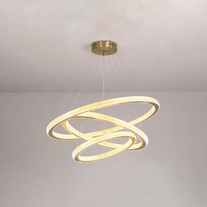 Pendant Light Ring Contemporary Gold For Room Living