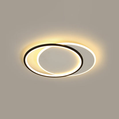 Square Or Round Black And White Premium Flush Mount Ceiling Light