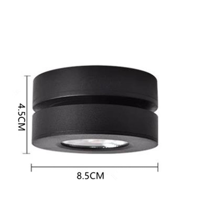 White And Black Aluminium Round Flush Mount Ceiling Light