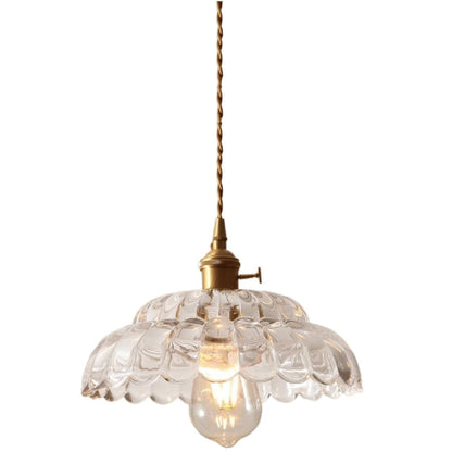 Subtle Ambient Glow Clear Glass Vintage Pendant Light