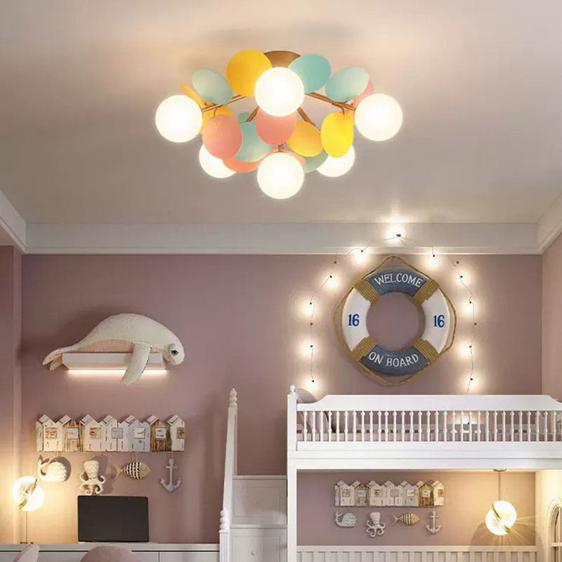 Colourful Contemporary Ceiling Light Acrylic Bubble Cluster