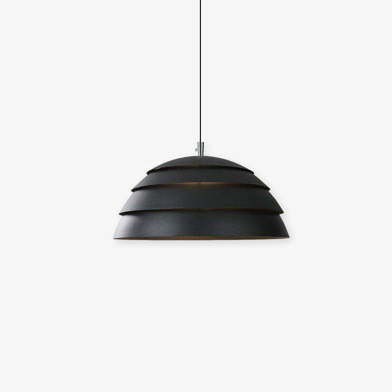 Warm Glow Metal Semi Globe Pendant Light