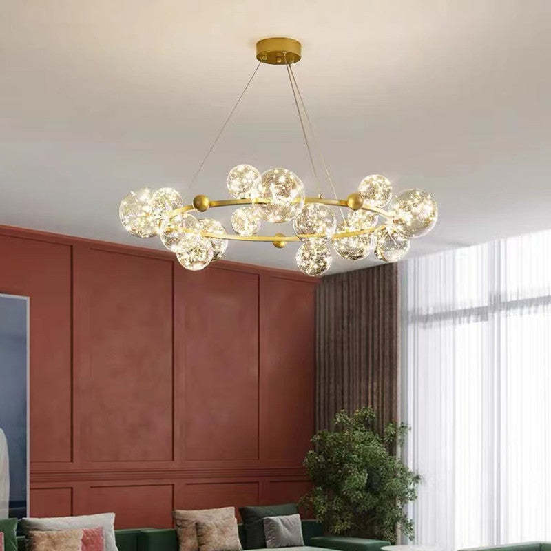 Warm Glow Glass Art Deco Pendant Light
