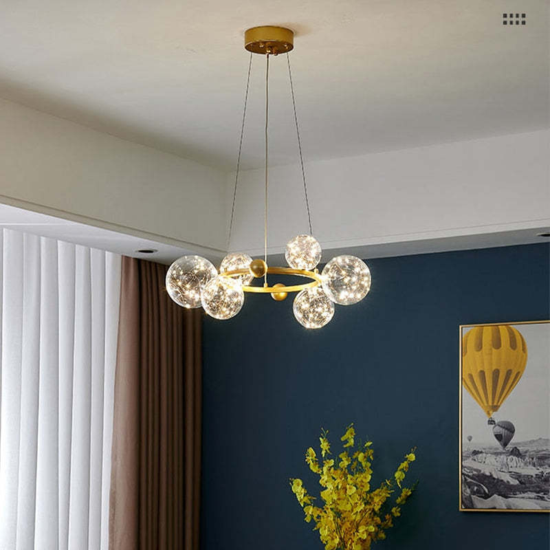 Warm Glow Glass Art Deco Pendant Light