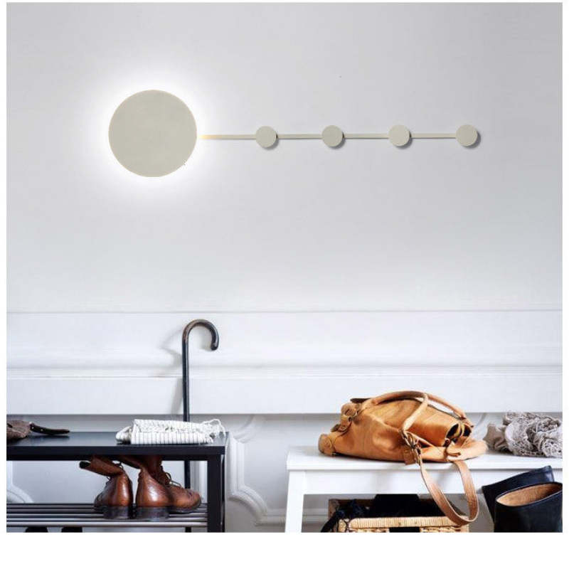 Integrated Coat Rack With Contemporary LED Porch Wall Lamp