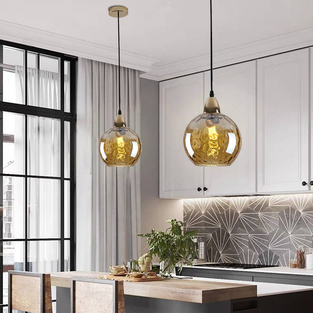 Water Ripple Effect Glass Pendant Light