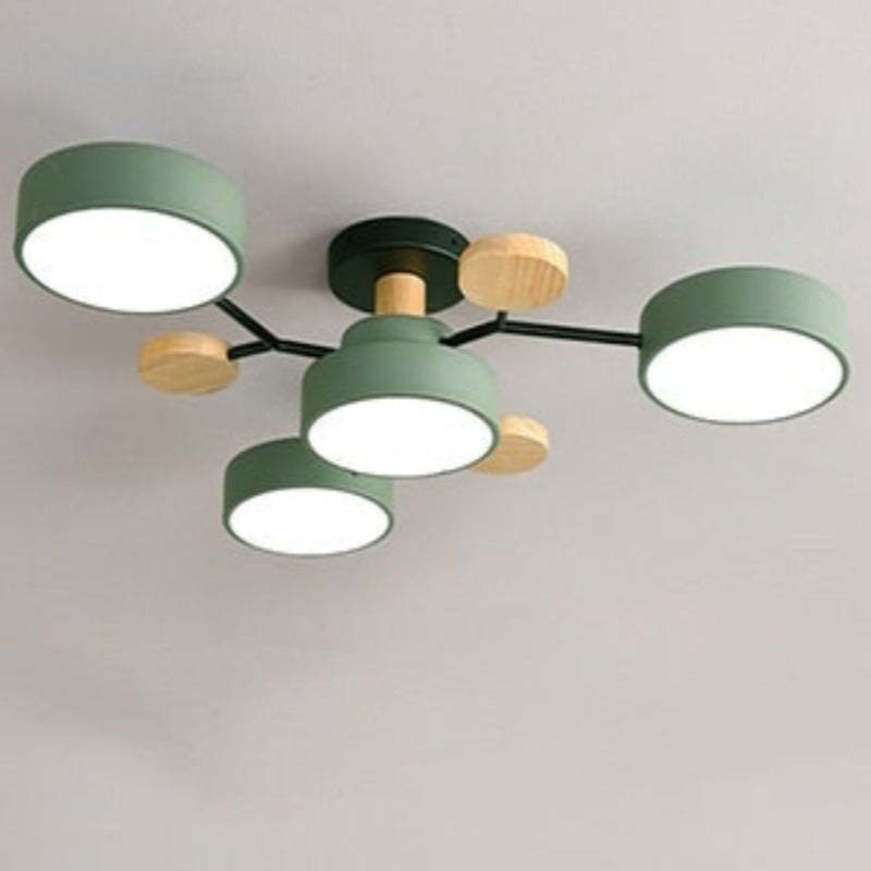 Living Room And Dining Area Ceiling Light Wooden Round