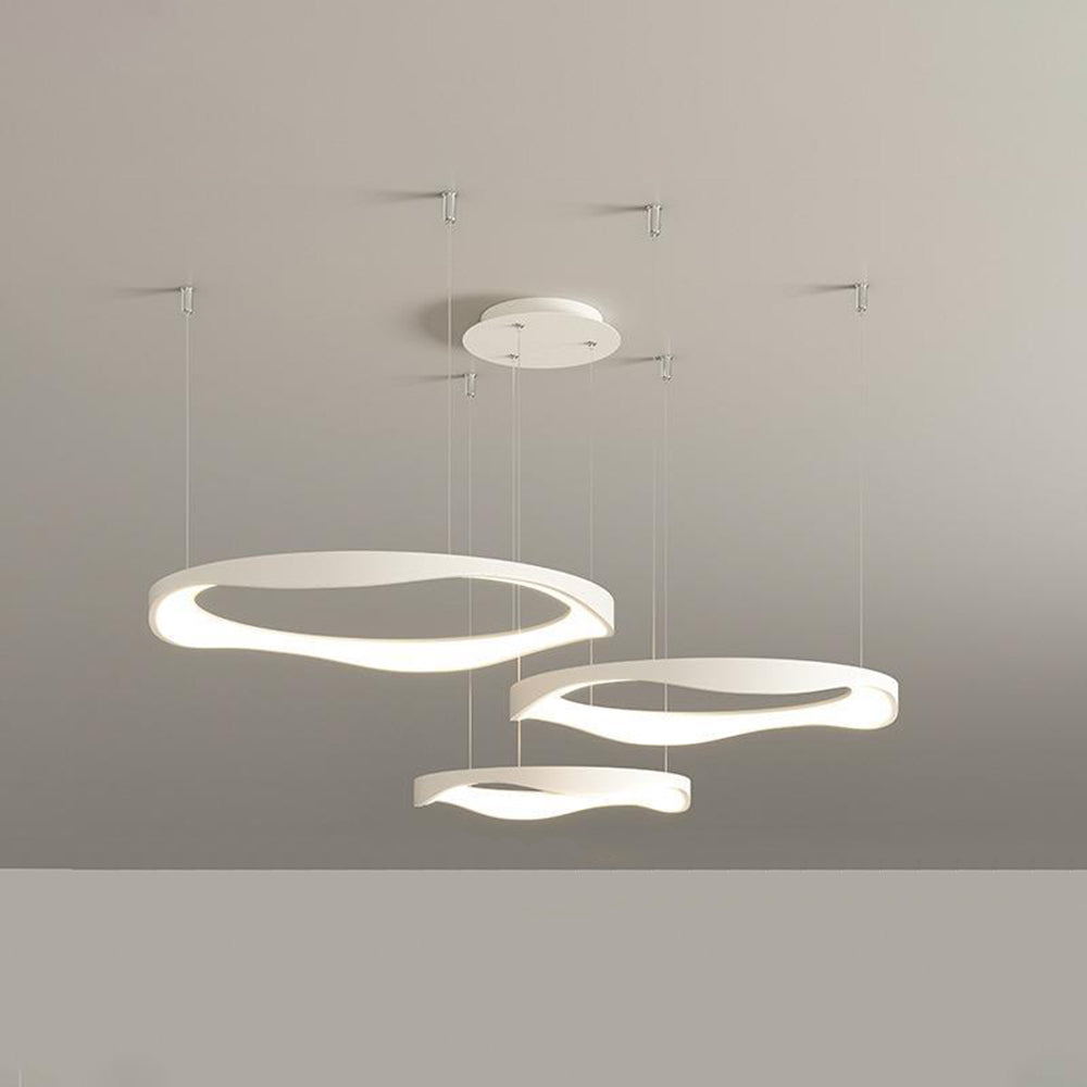 Black Or White Modern Round Pendant Light For Dining Room