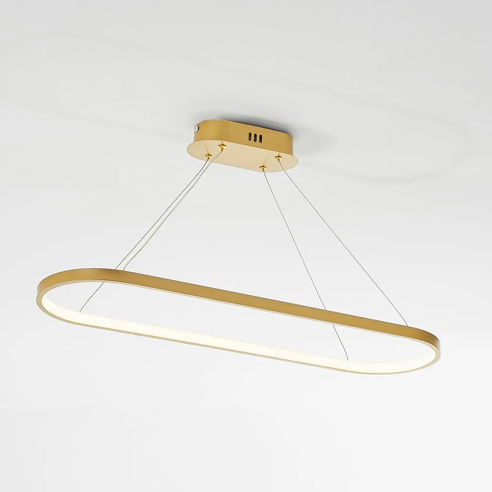 Minimalist Oval Pendant Light Featuring Warm Glow