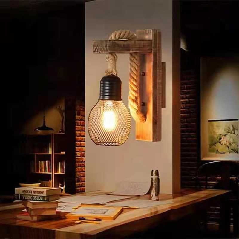 Wall Lamp For Hallways And Living Rooms Solid Timber