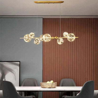Warm Glow Glass Art Deco Pendant Light