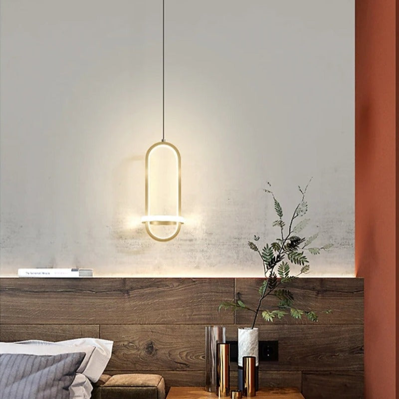 Ambient Glow Diffused Modern Pendant Light Ring With