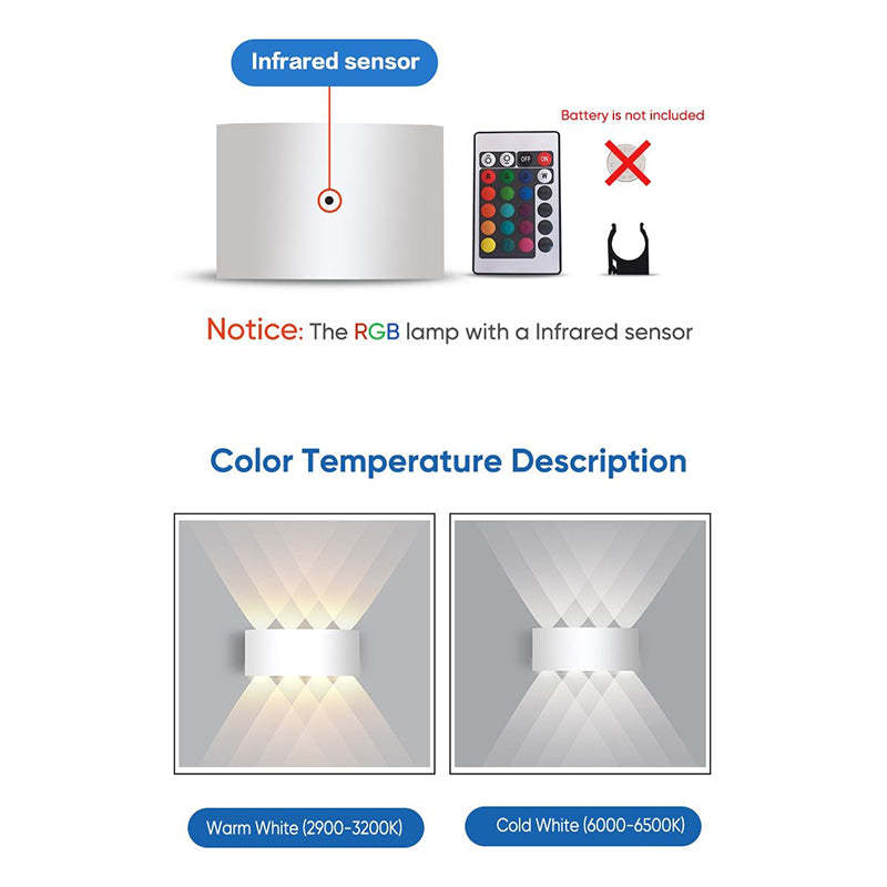 Metal Black And White Waterwave Finish Rectangular Outdoor Wall Light