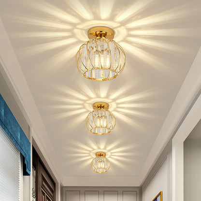 Gold Or Black Finish Luxe Crystal Ceiling Light