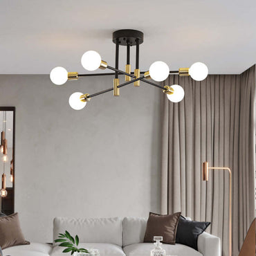 Flush Mount Ceiling Light Metal Retro Satellite