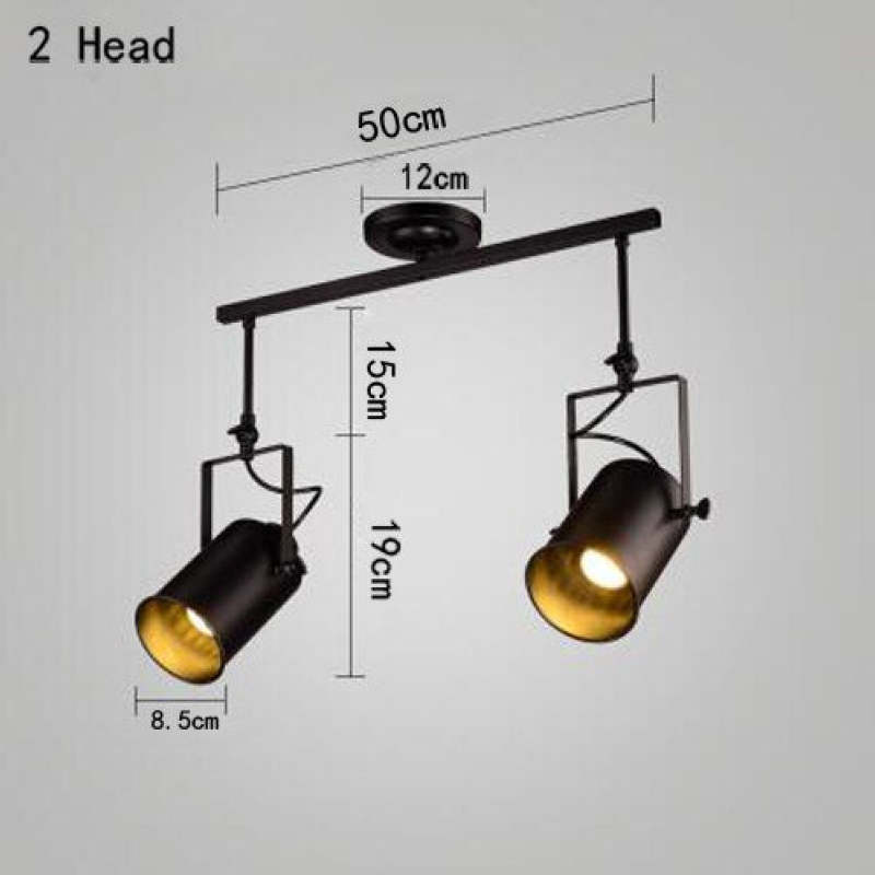 Adjustable Elegant Semi Flush Black Ceiling Light