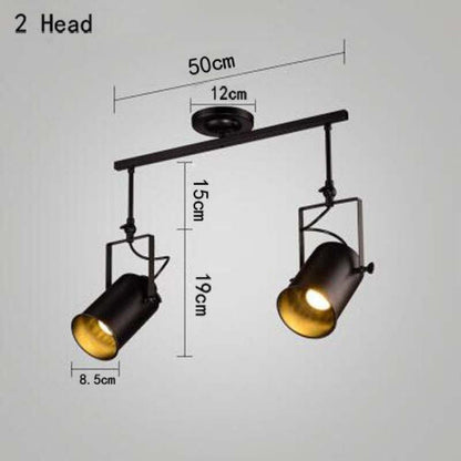 Adjustable Elegant Semi Flush Black Ceiling Light
