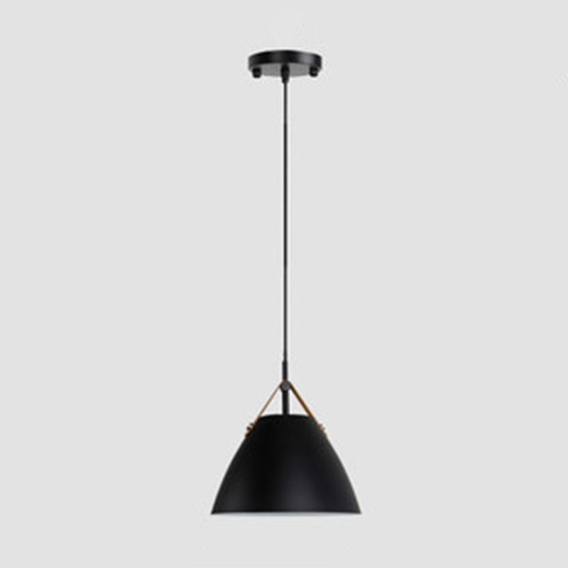 Black White Dimmable Metal Pendant Shaped Frisbee Light