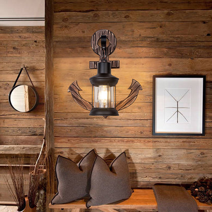 Wood And Metal Wall Sconce Heritage Lantern
