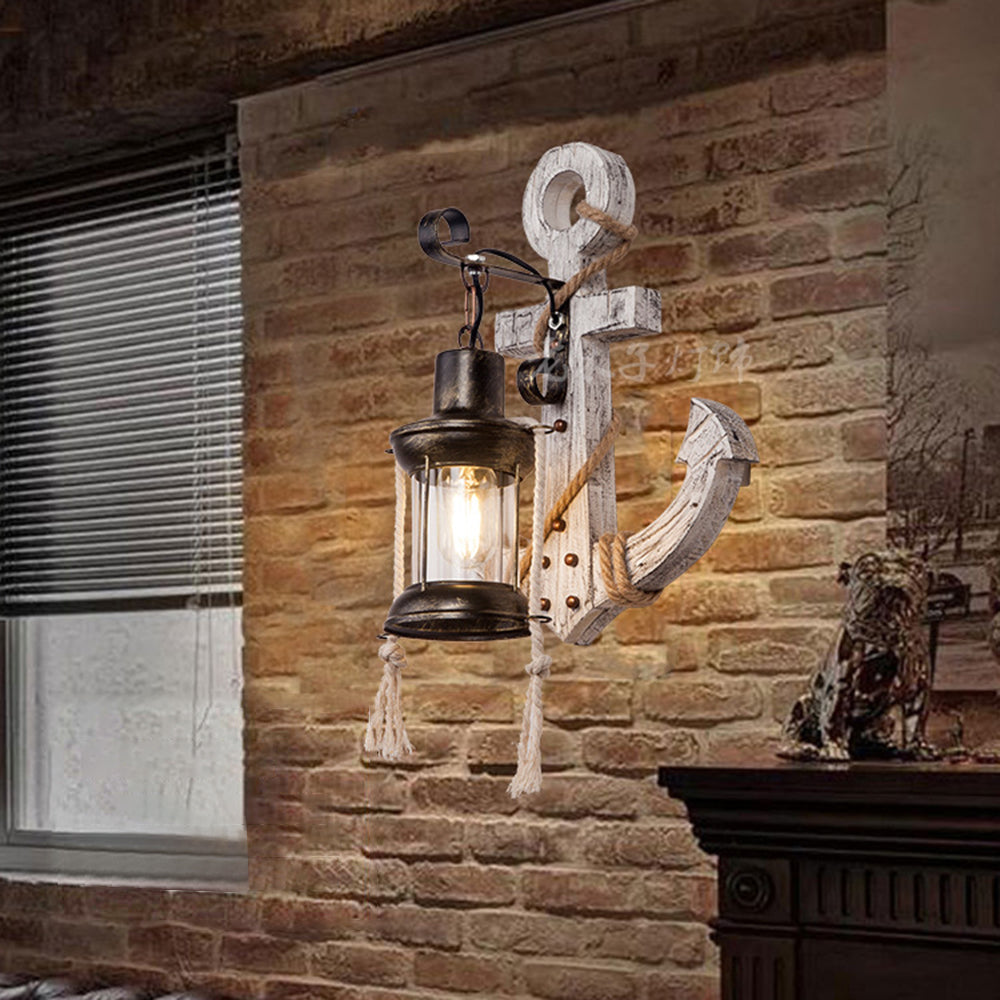 Wood And Metal Wall Sconce Heritage Lantern