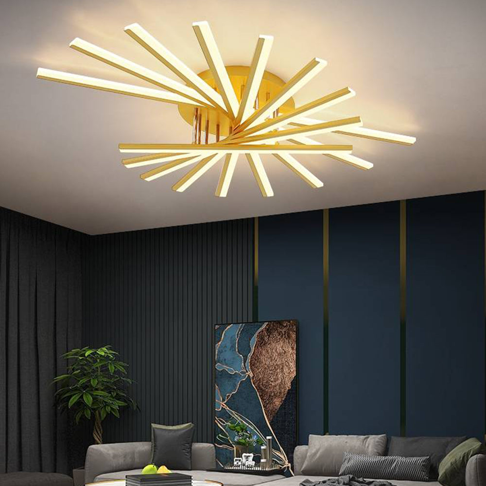 Linear Flush Mount Ceiling Light Four Finishes LineaGlow