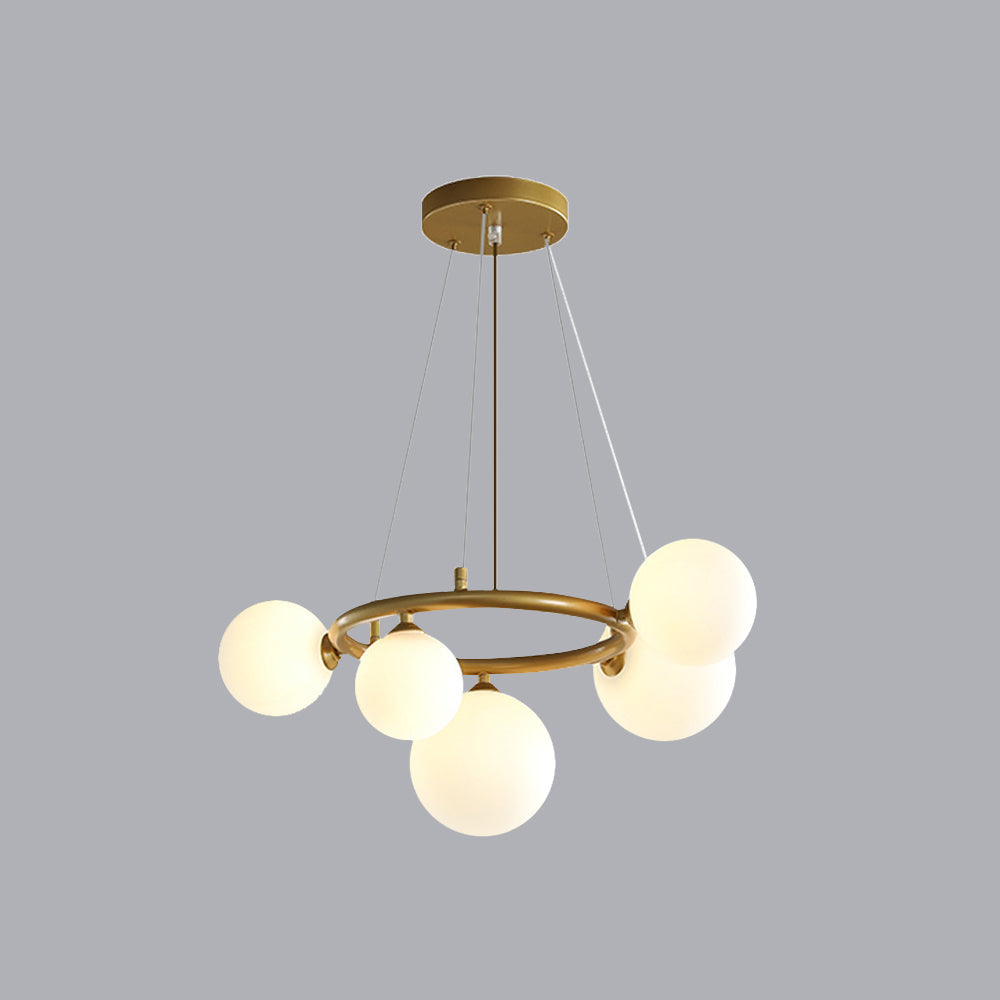 Modern Wave Pendant Light In Metal And Glass Durable