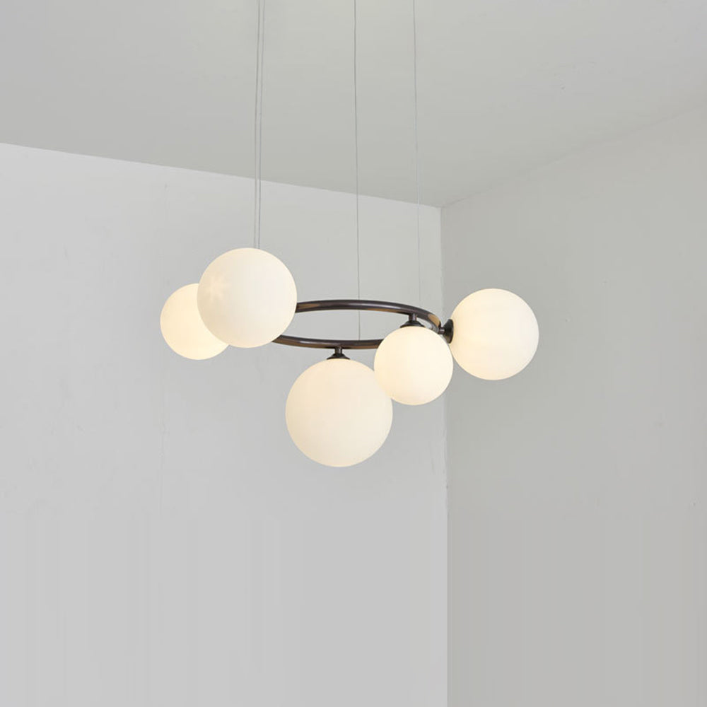 Modern Wave Pendant Light In Metal And Glass Durable