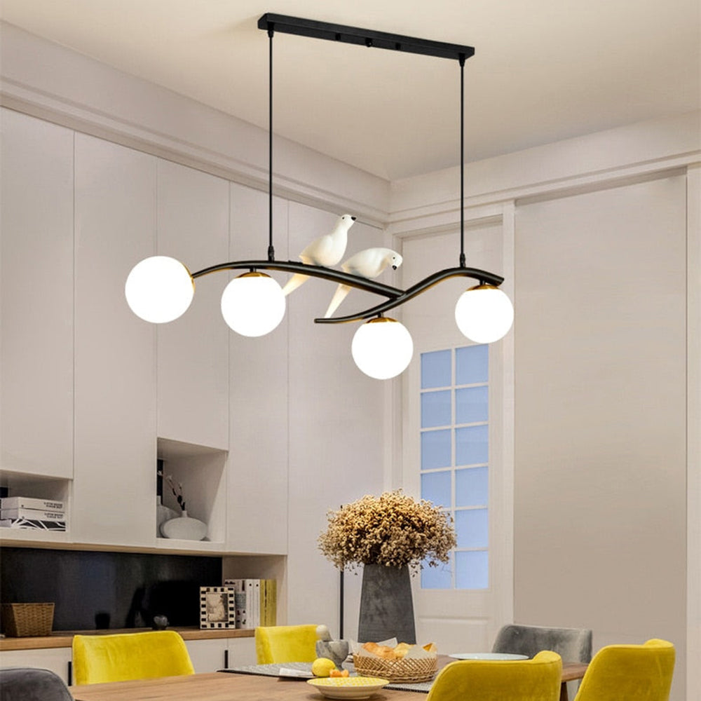 Dual Color Finish Bird Pendant Light With Ambient Glow