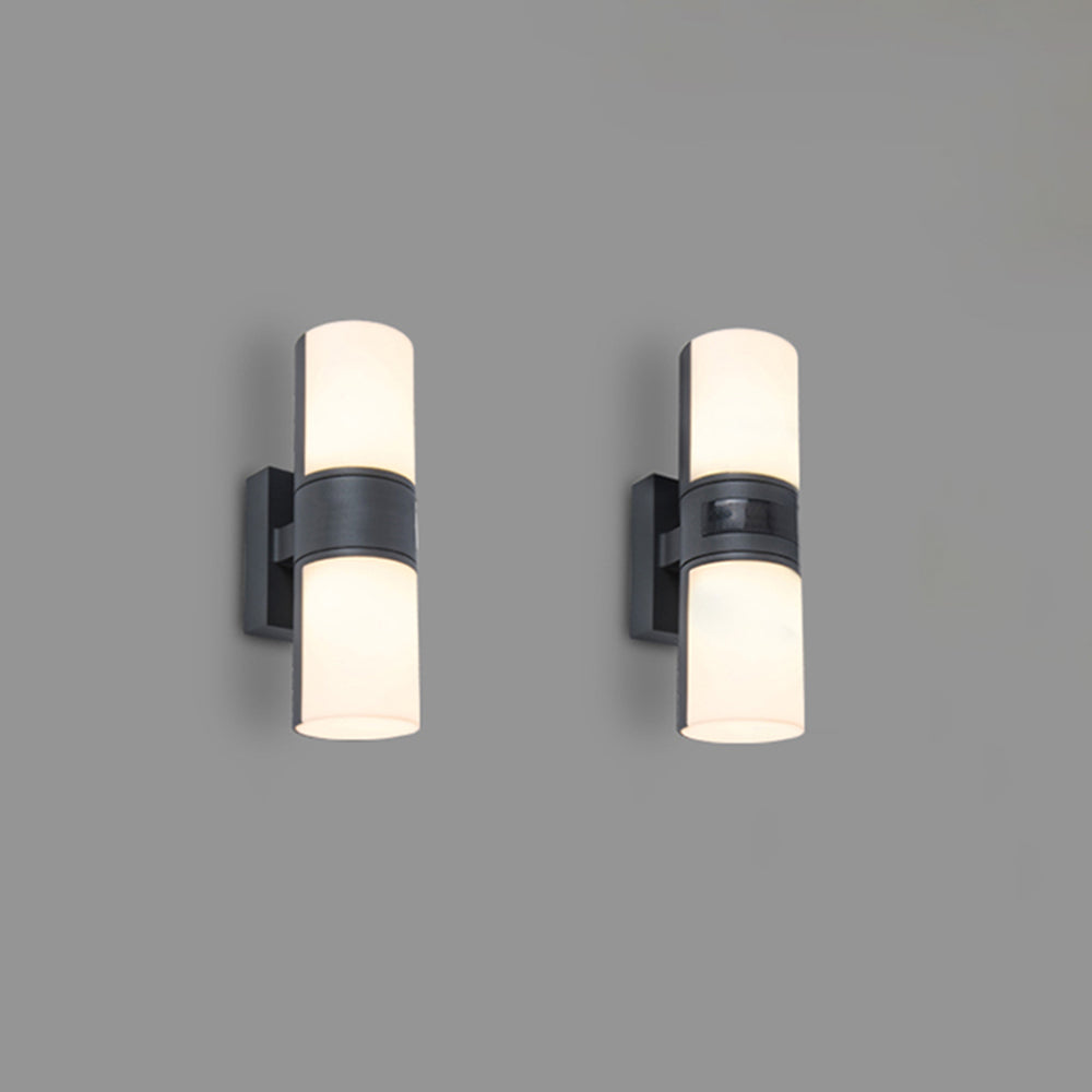 Black And White Cylindrical Outdoor Rotatable Wall Light IP65
