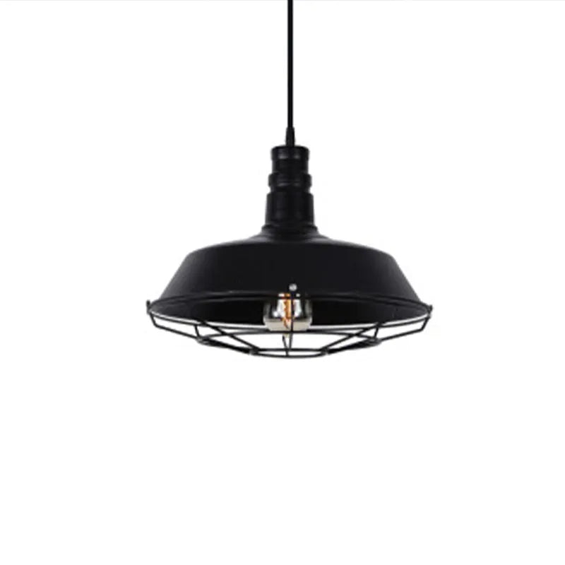 Rustic Black Industrial Pendant Light for Indoor and Outdoor