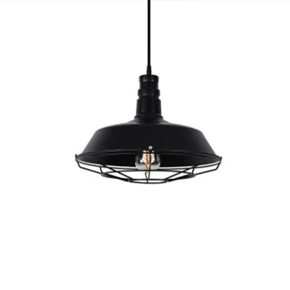 Rustic Black Industrial Pendant Light for Indoor and Outdoor