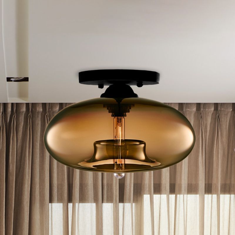 Industrial Ceiling Light Living Room Flush Mount Art Deco Globe