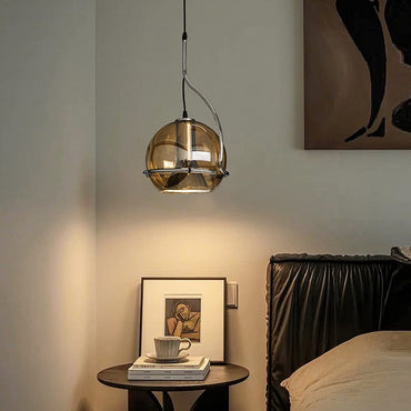 Warm Glow Vintage Glass Pendant Light For Living Room