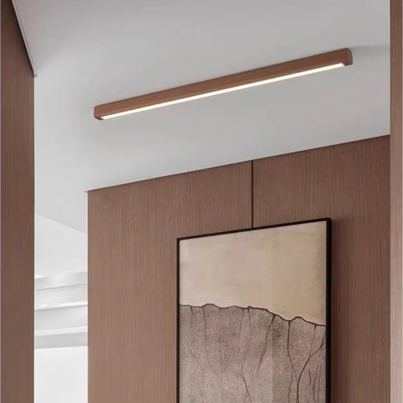 Ceiling Light Linear Wooden Finish For Living Rooms