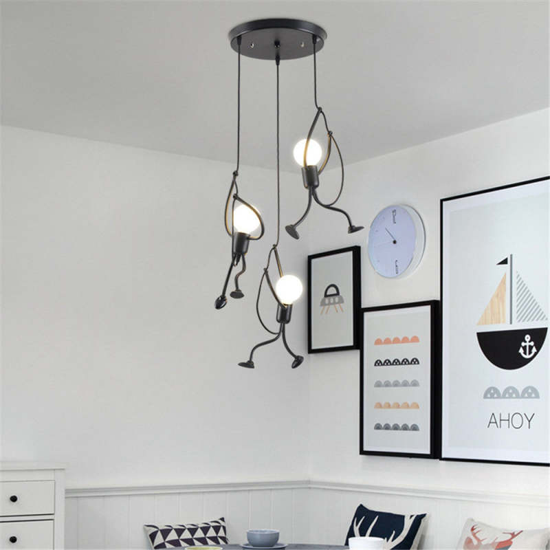 Modern Retro Black Pendant Light For Living Rooms Cozy