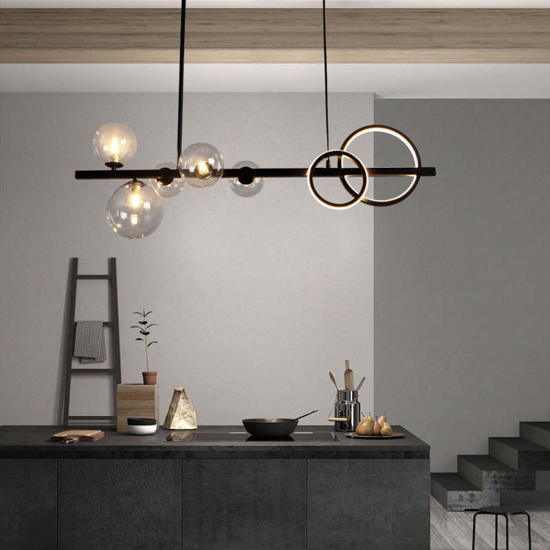 Warm Ring Glow Bubble Circle Pendant Light