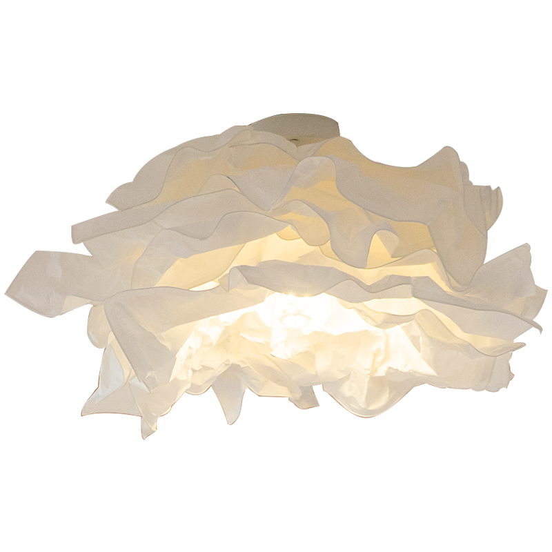 Flush Mount Floral Ceiling Paper Light For Bedroom And Study