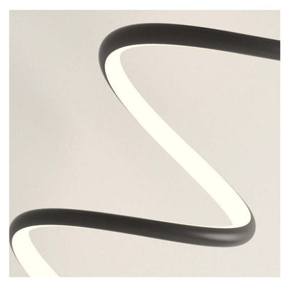 Matte Black And White Spiral LED Art Wall Light