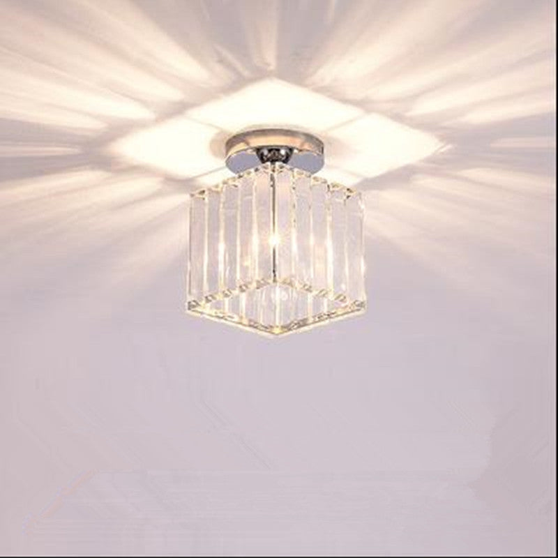 Three Colour Temperatures Crystal Metal Flush Mount Ceiling Light