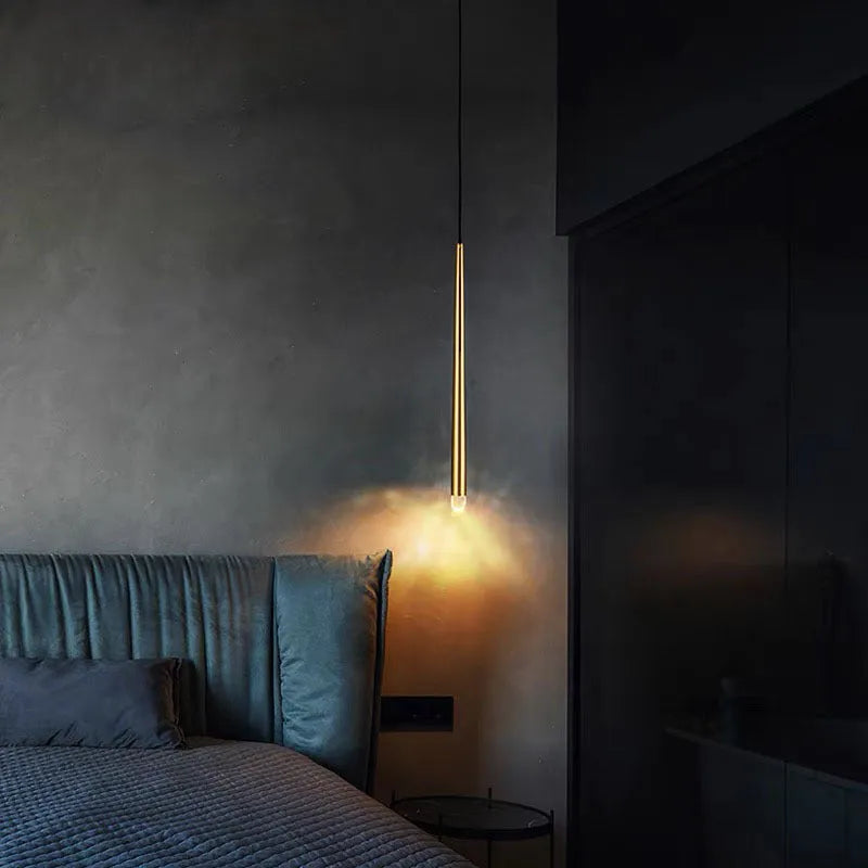 Illumination Ample With Light Pendant Linear Gold