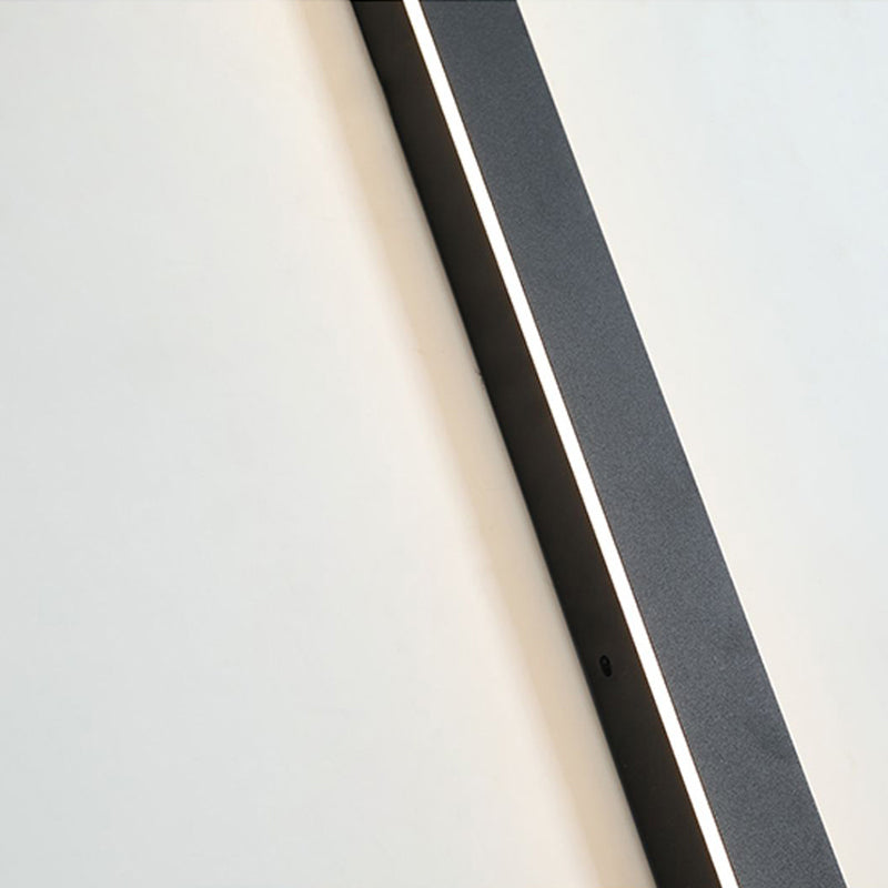 Outdoor Wall Light Sleek Black LED Linear