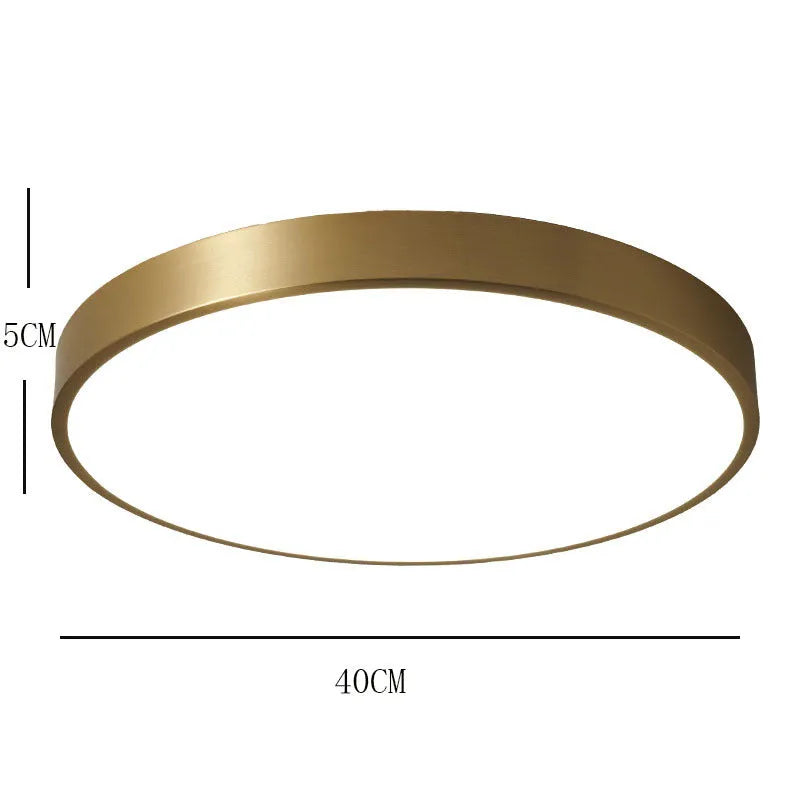Gold Round Nordic Inspired LED Ceiling Light