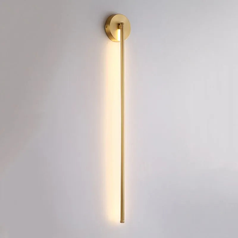 Linear Gold Indoor Finish Wall Metal Frame Light Dimmable With