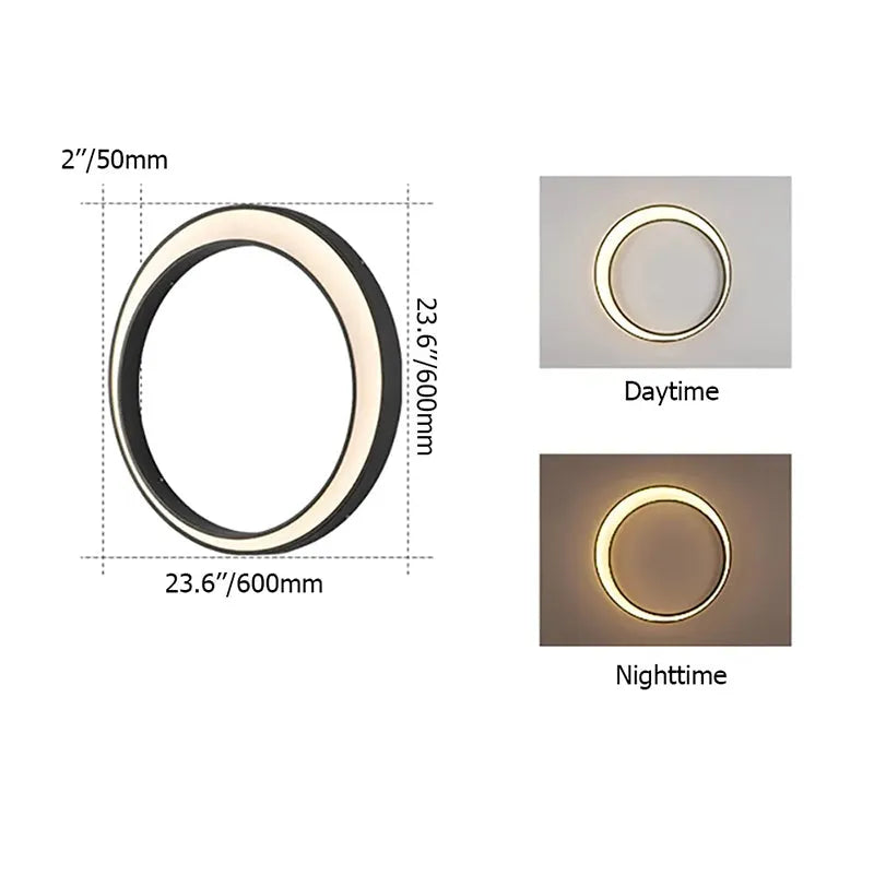 Lunar Glow Outdoor Wall Light Art Deco Ring