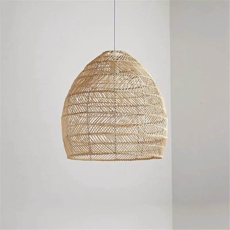 Natural Warmth Handcrafted Bamboo Rattan Pendant Light