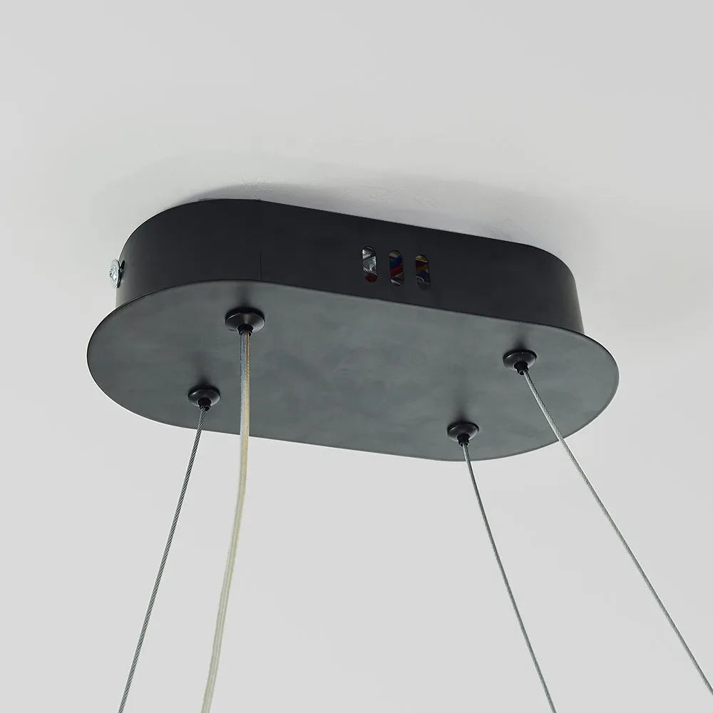 Minimalist Oval Pendant Light Featuring Warm Glow